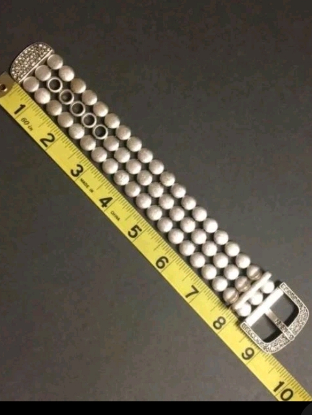 Vintage Premier Designs Rhinestone Silver Buckle Bracelet - EUC - Picture 6 of 11